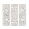 36" White Distressed Wood Traditional Wall Decor, 3ct.